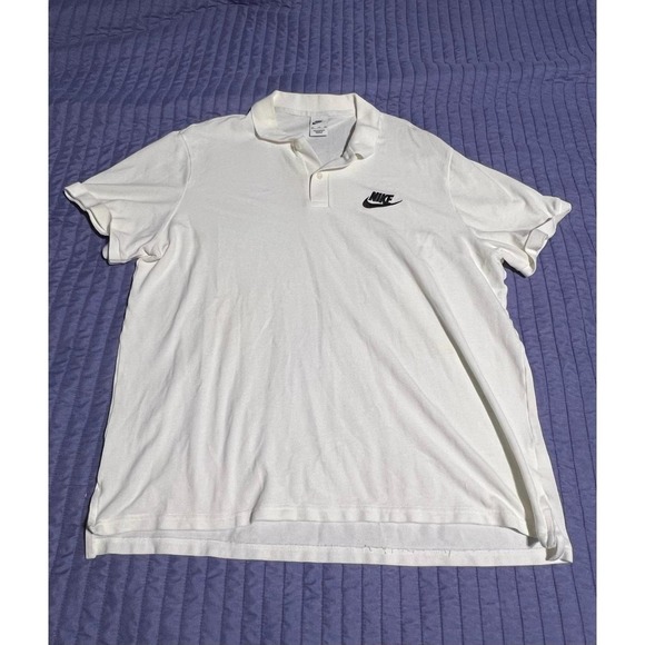 Nike Other - White Nike polo shirt with black swoosh #polo #athleisure